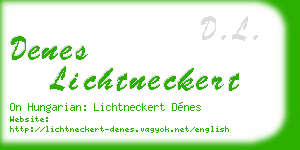 denes lichtneckert business card