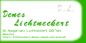 denes lichtneckert business card